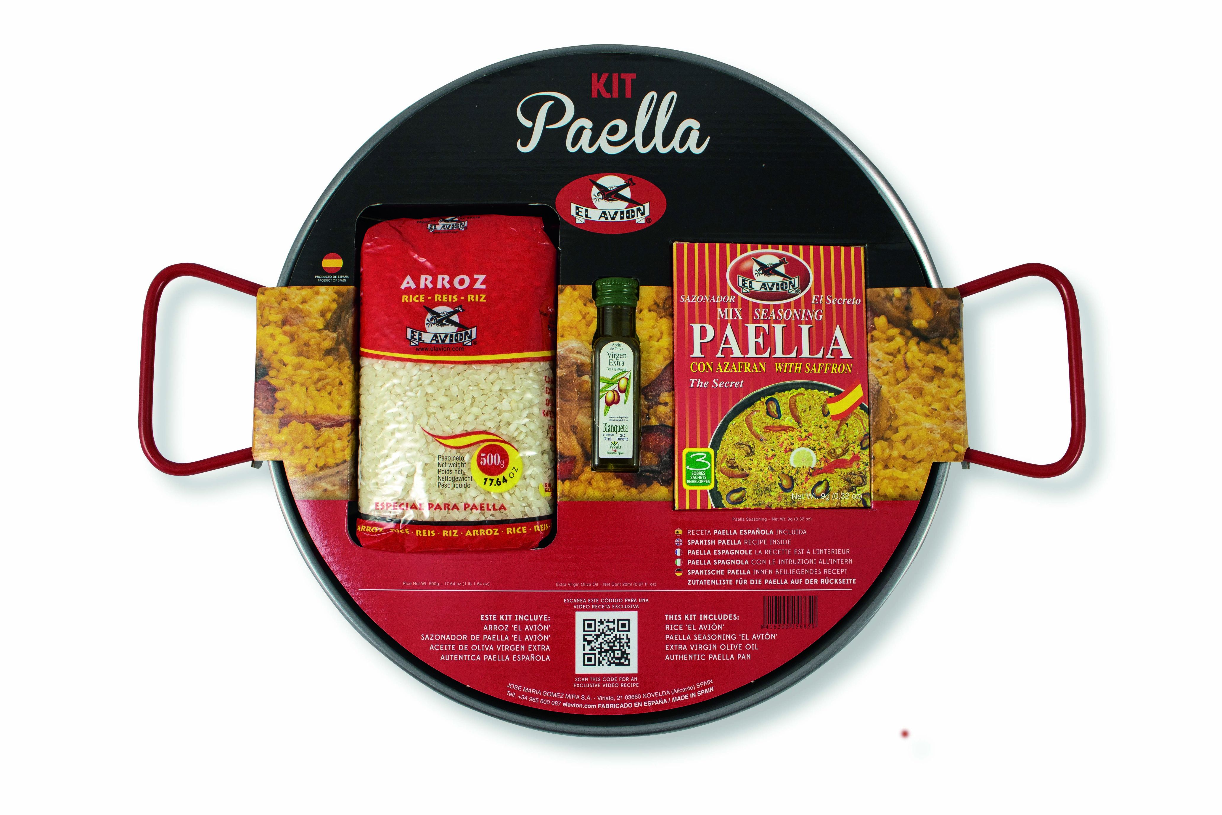 Kit à Paella acier pour 4 Personnes Paella du Sud
