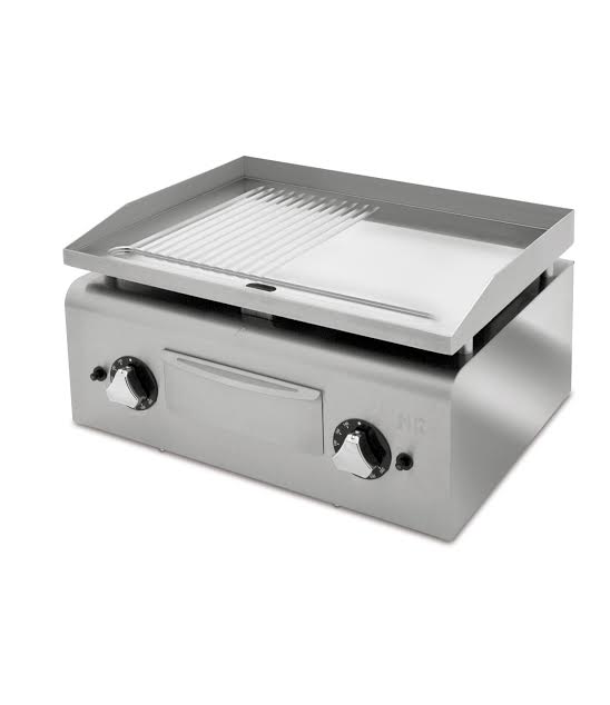 Plancha gaz professionnelle 90 cm Roller Gril plaque émaillée  Meseo 