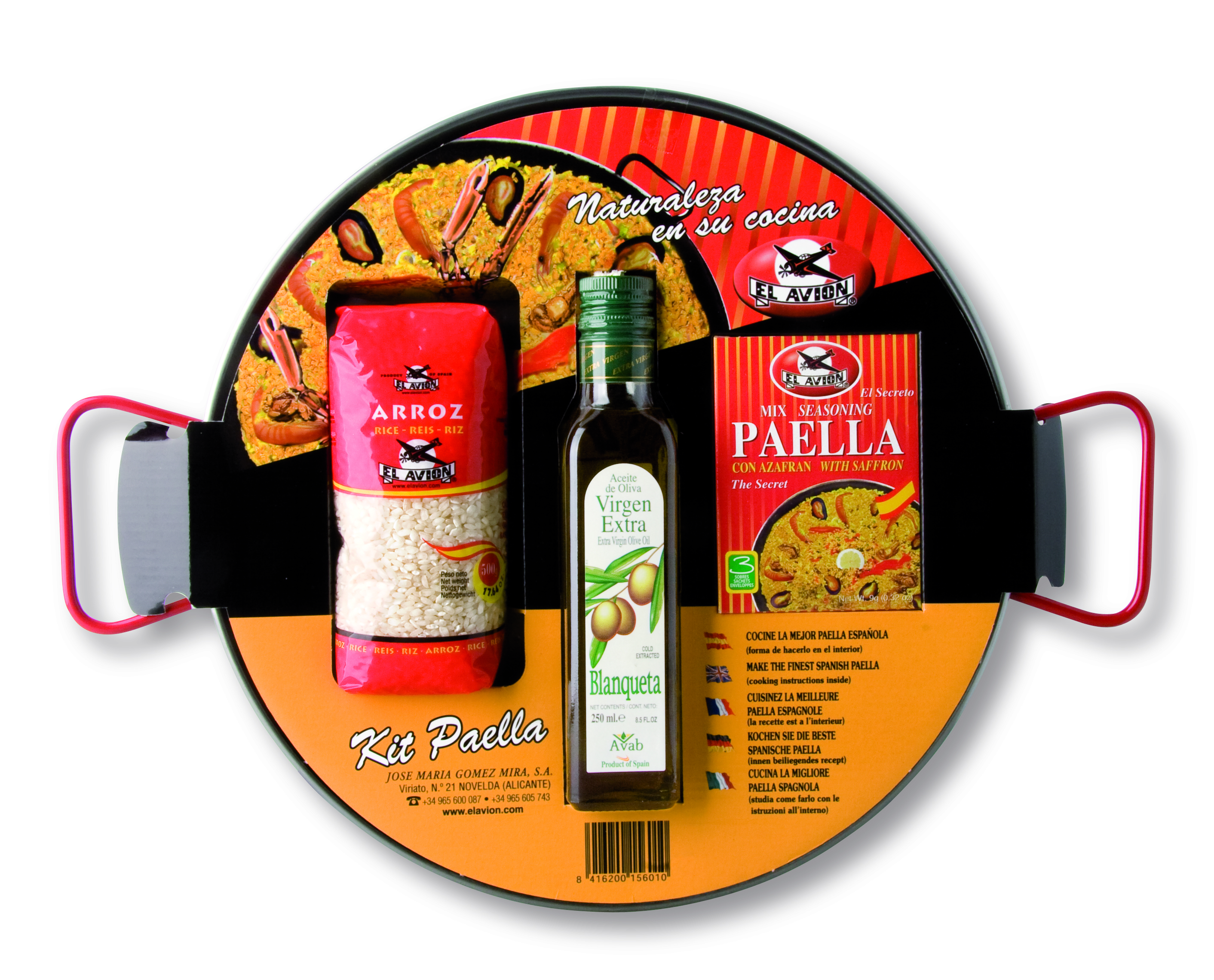Kit à Paella acier pour 6 Personnes Paella du Sud