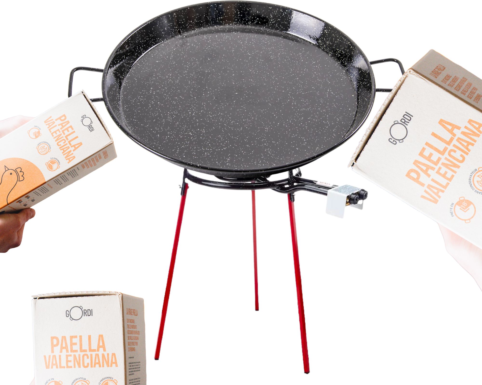 Kit à Paella Valenciana émaillé pour 6/7 Personnes Paella du Sud