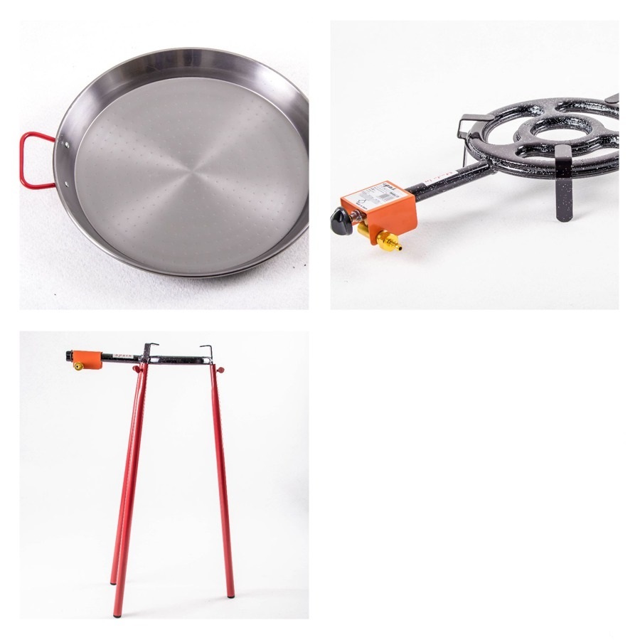 Kit  Paella pro acier pour 12 personnes 