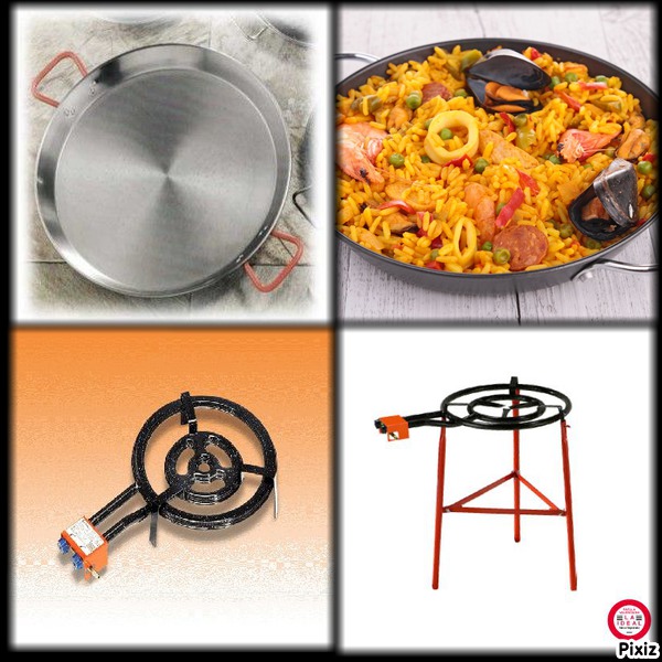 Kit à Paella pro acier pour 20 personnes